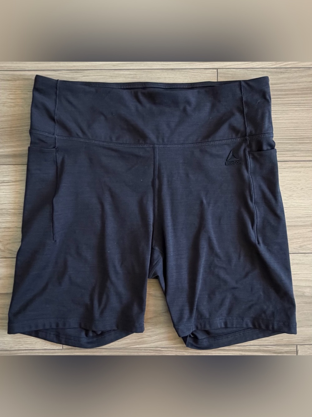 Reebok Womens Reflex Compression Bike Short XL Black Pockets